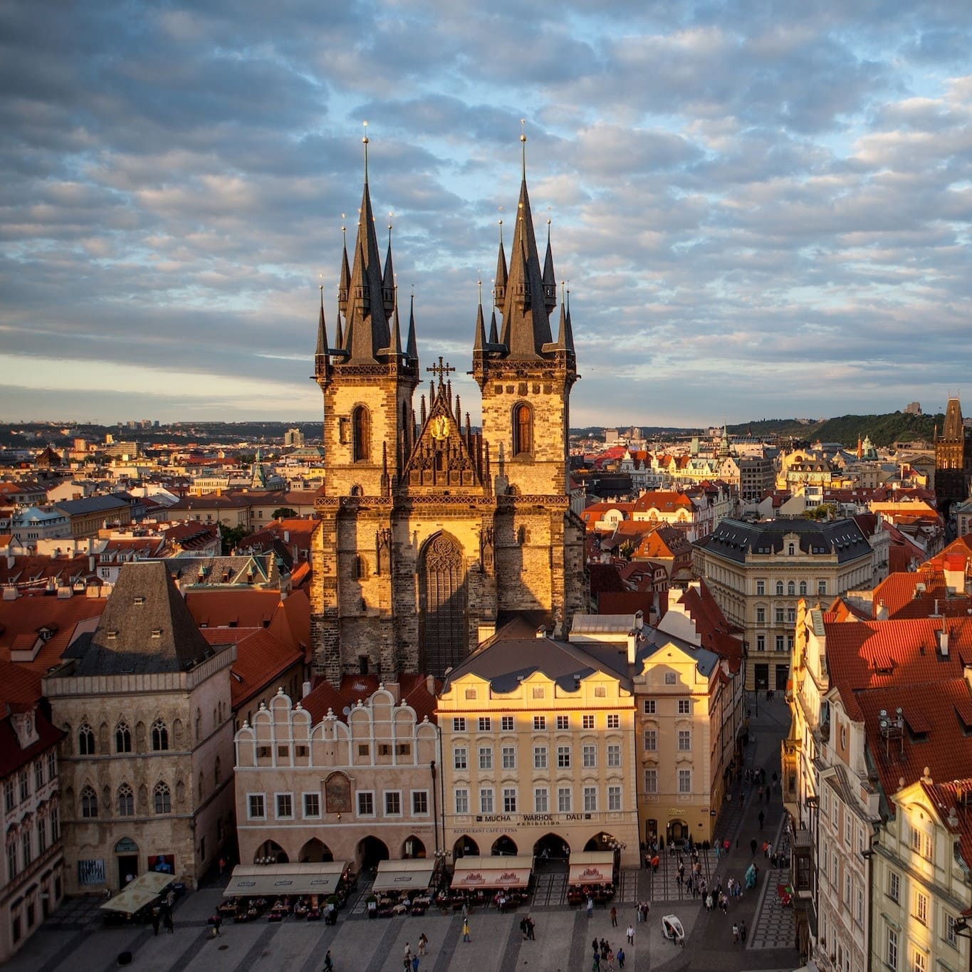 Scenic view representing Europe with iconic architecture and landscape