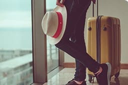 Traveler exploring scenic destination